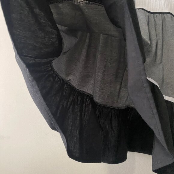 Handmade Children's 100% Cotton Black Grey White Ribbon Detail Dress - Picture 12 of 12